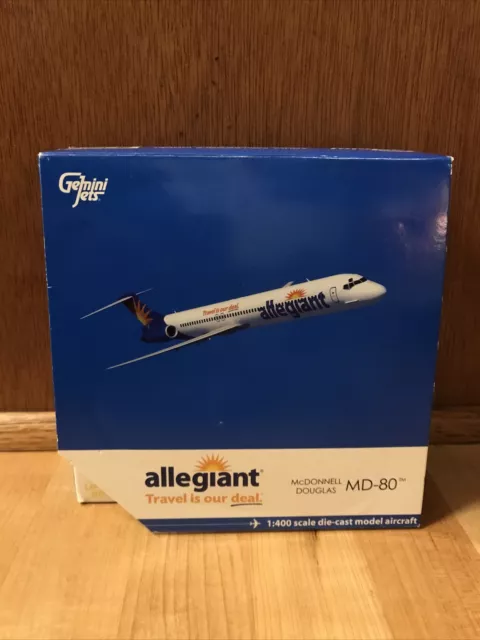 Gemini Jets 1:400 scale diecast model Allegiant MD-80 Commercial Airliner