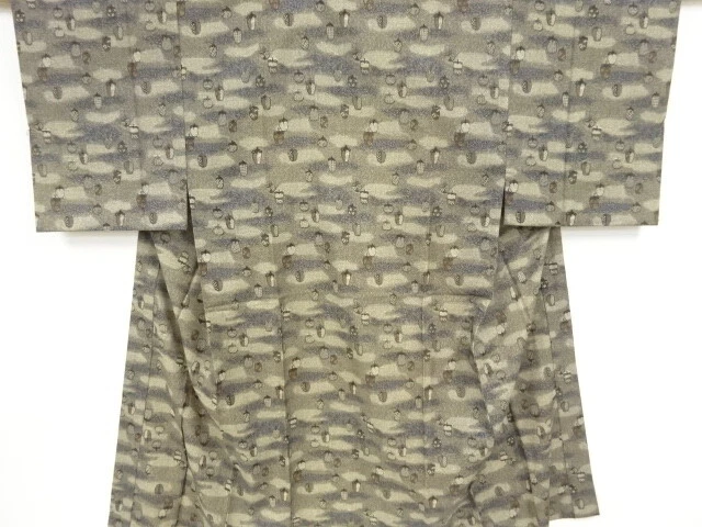 39878# Japanese Kimono / Antique Hitoe Mens Juban / Natsume Pattern