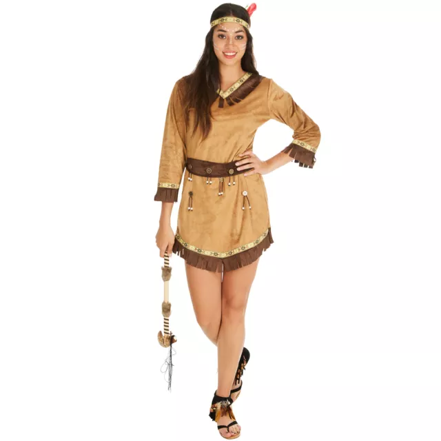 Costume donna sexy indiana selvaggio west carnevale apachin squaw