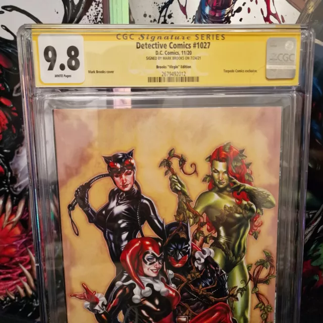 Batman Detective Comics #1027 CGC SS 9.8 Brooks Virgin Signed By Mark Brooks 🔥 2