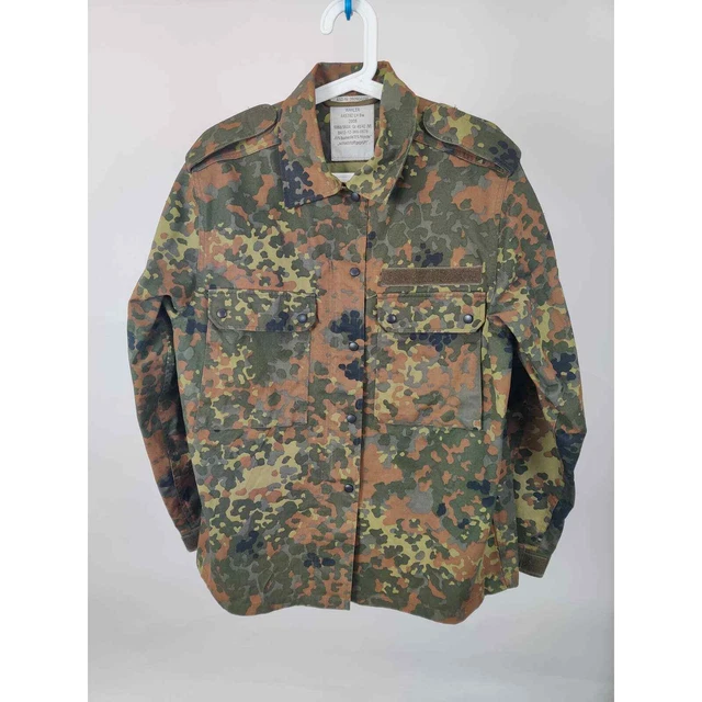 (V) VTG DEU Wahler German Army Military Combat Field Shirt Desert Camo sz M