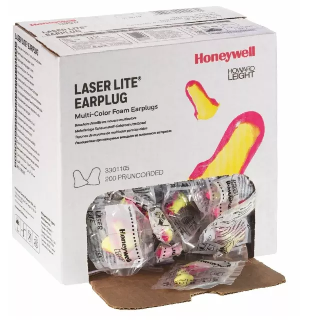 Honeywell -  3301105 Howard Leight Laser Lite Foam Earplugs – 200 Pairs