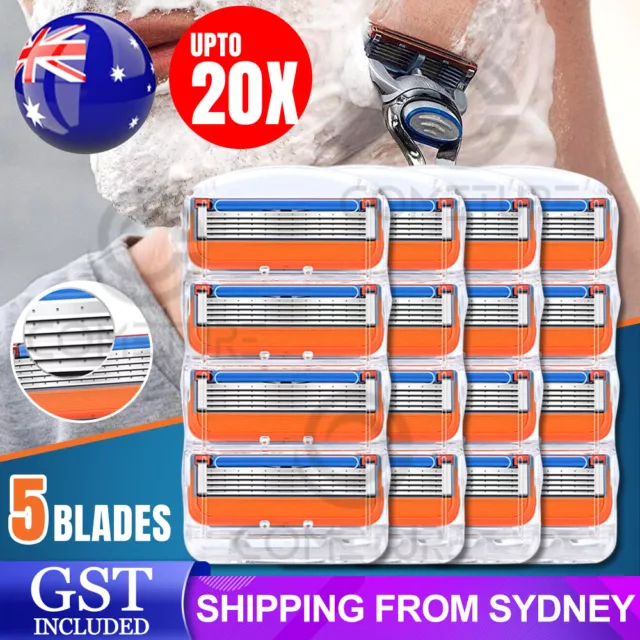 Up to 20PCS Replacement Blades For Gillette Fusion Razor Shaver Trimmer Shaving