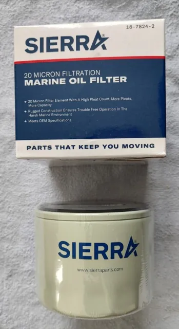 NEW Sierra 18-7824-2 Marine Oil Filter Mercury , OMC, Crusader, GM V-6 V6