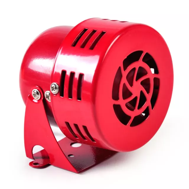 3" 12V Red Motor Driven Air Raid Siren Horn Alarm fit for Truck Motorcycle