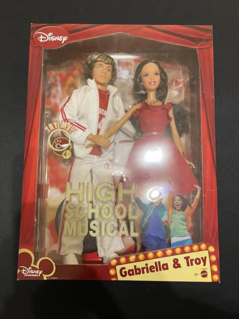2007 Mattel Disney High School Musical Doll - Singing Gabriella + Troy New NIB