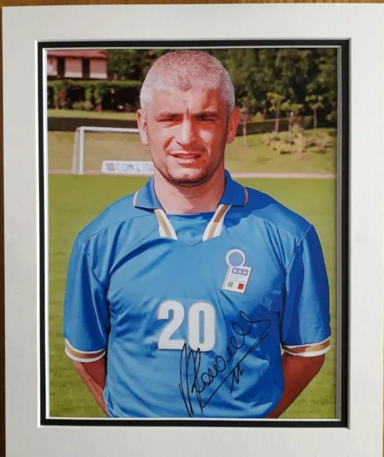 Fabrizio Ravanelli Signed 12X8 Photo Italy Autograph AFTAL COA (9054) 