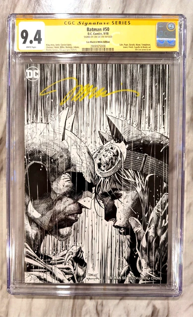 Batman #50 Cgc Ss 9.4 Jim Lee (Signed) Black & White Signature Series -Rare B&W)