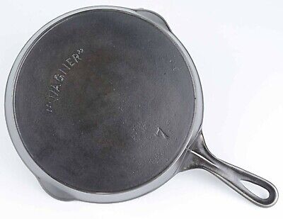 Vintage Arc "Wagner" No 7 Cast Iron Skillet w/Heat Ring Restored Condition