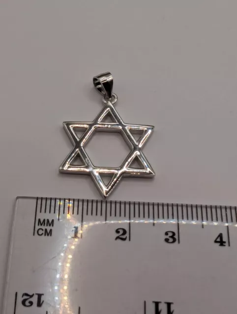 925 Sterling Silver Solid Star of David  Pendant Brand New Amazing  FREE POST