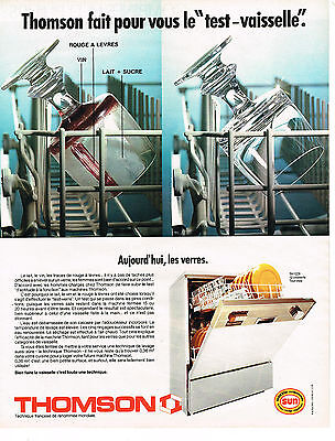 Publicité Advertising   1974  Thomson test vaisselle lave vaisselle 