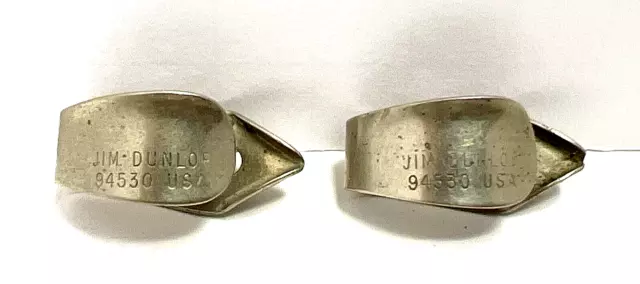 Vintage Pair of Jim Dunlop 94530 Metal Thumb Picks