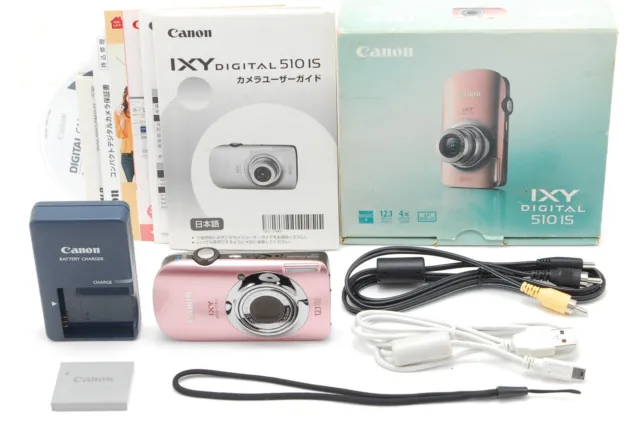 [NEAR MINT] Canon IXY DIGITAL 510 IS Powershot Digital Camera Pink 4x JAPAN