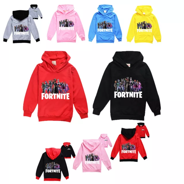 Fortnite Jungen Mädchen Hoodie Kinder Mode Hoodie T-Shirt Spiel Frühling Herbst