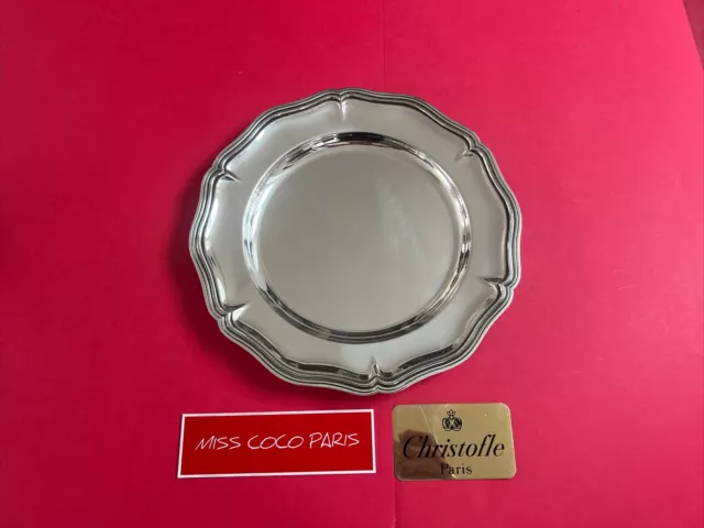 Plat Rond Christofle Filet Metal Argente Tres Bel Etat Diametre 30 Cm