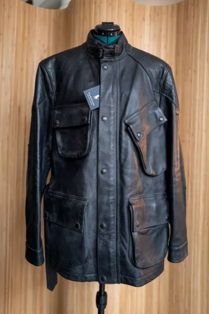 Polo Ralph Lauren Leather Jacket Moto Black 2