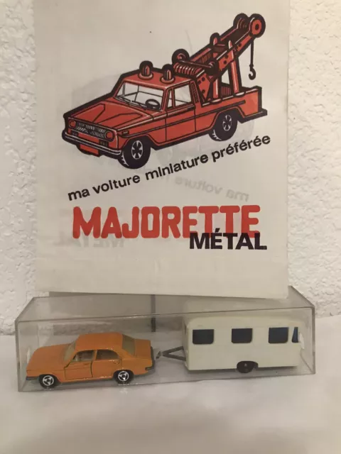 Majorette Chrysler 180 + Caravane Digue Miniature D’époque Made In France + Sac