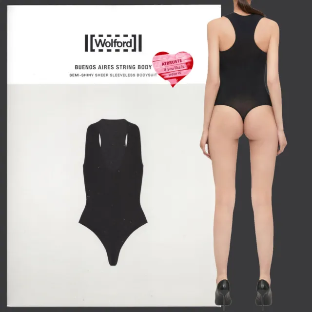 Wolford Buenos Aires String Body S BLACK Lightweight Brillant