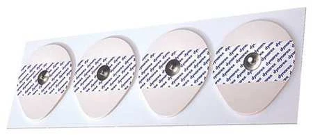 Dynarex 7102 Snap Electrodes,Adult,White,Foam,Pk600
