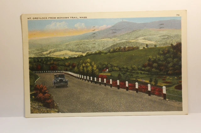 Postcard Mt Greylock From Mohawk Trail MA Massachusetts