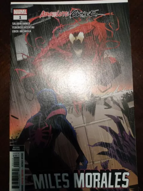 Absolute Carnage: Miles Morales #1, (1 of 3), Dec. 2019. NM, 2nd print variant.