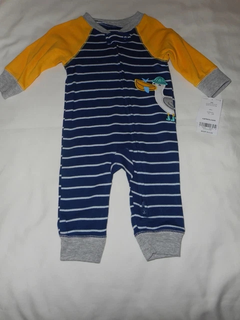 Carters Baby Boy Infant Clothes - Pelican Sleep And Play Outfit - Size 3 Months