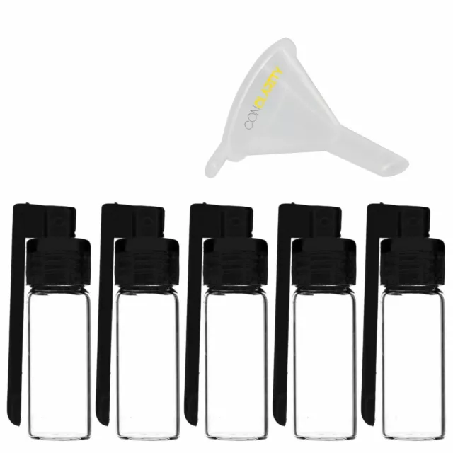 5 Pack Bundle | Premium 1.5g Mixing Cap e-Snuff Spice Storage Bullet - Black