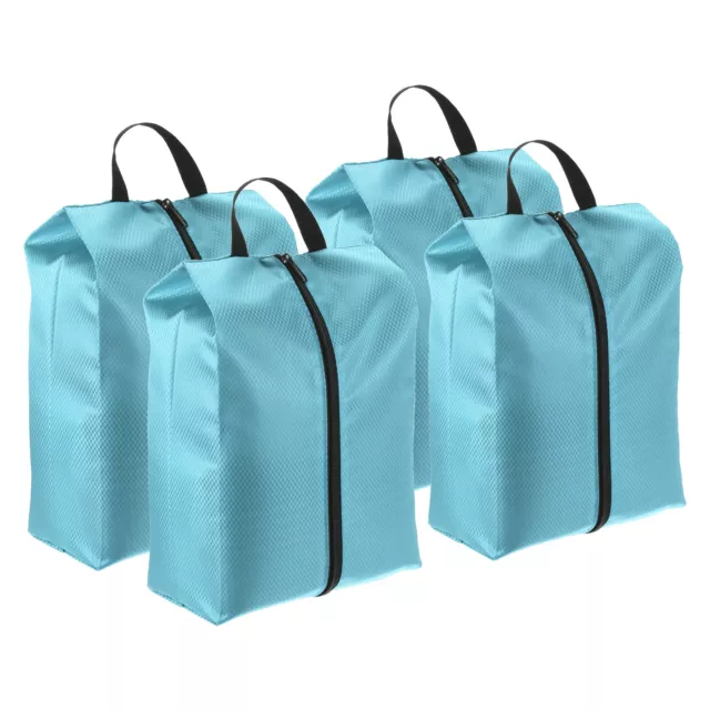 4 pz borse per scarpe da viaggio, borsa per scarpe portatile con cerniera da viaggio, blu cielo