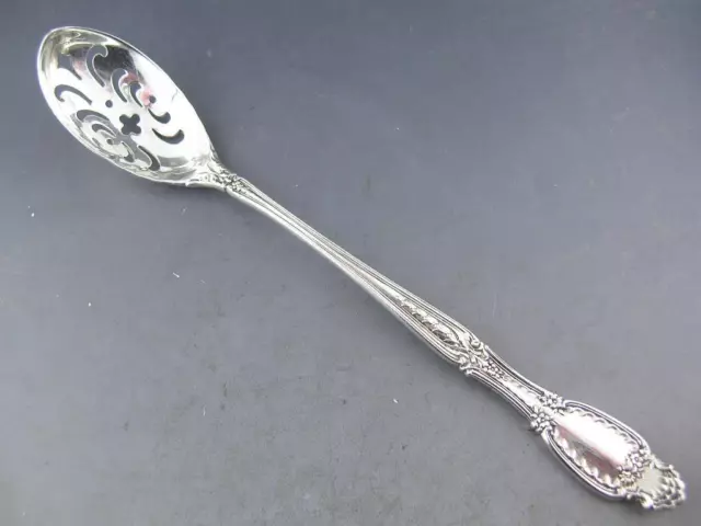 Sterling TIFFANY 6 1/4' pierced Olive Serving Spoon  RICHELIEU 1892 ~no mono