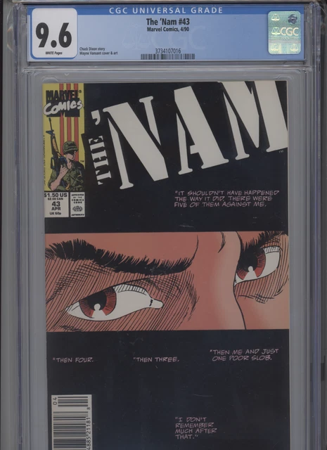 The Nam #43 Nm 9.6 Cgc White Pages Dixon Story Vansant Cover And Art