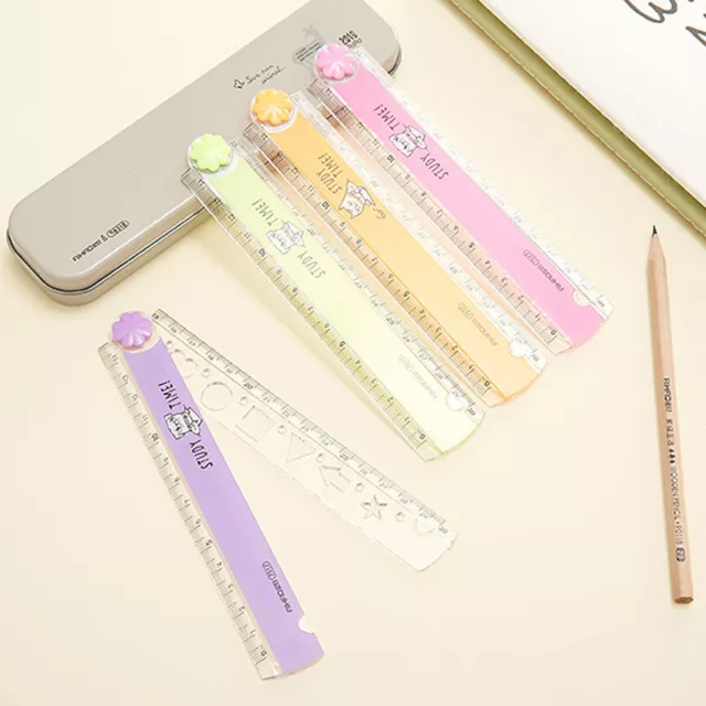 30CM Drawing Rulers Color Folding Ruler Multifunction DIY Kids Office StationeTU