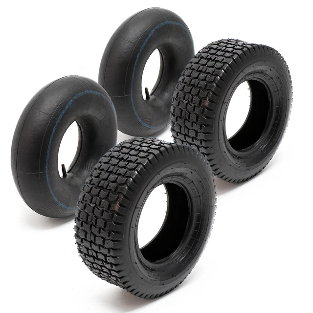 SECURA Reifen-Set 18x8.50-8 - 2 Reifen Inkl. Schläuche, Gerades Ventil - Für Rasentraktor & Aufsitzmäher