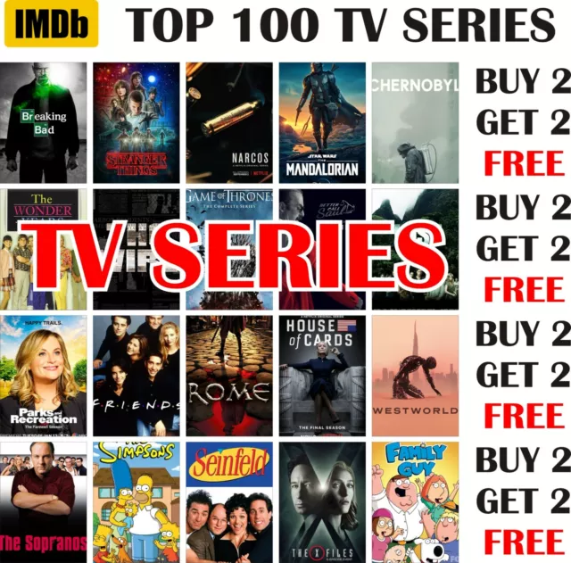 IMDb Top 100 TV Series Posters A4 A3 Size BUY 2 GET 2 FREE (pt16)