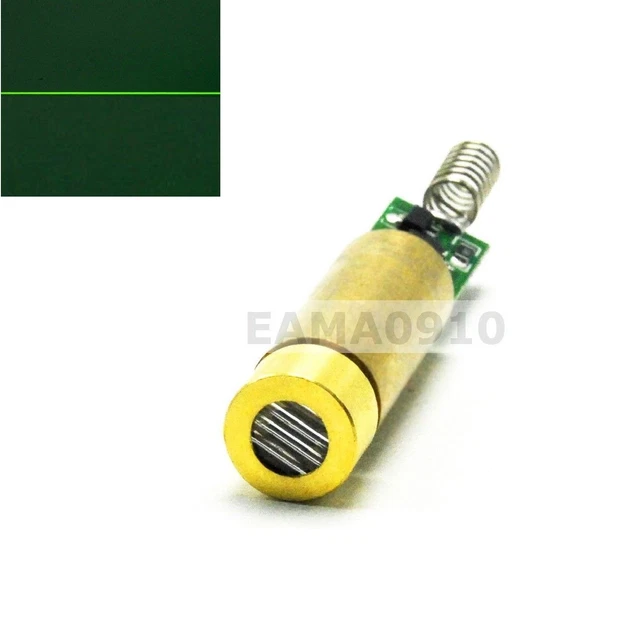 532nm 30mW 3V Green Laser Line Diode Module Brass Host 12mm w/ Driver Reticle