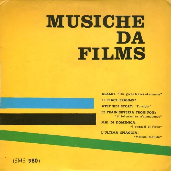 Eddy Mers E La Sua Orchestra Musiche Da Film Lp 7" 33 Concert Hall Sms-980 Raro