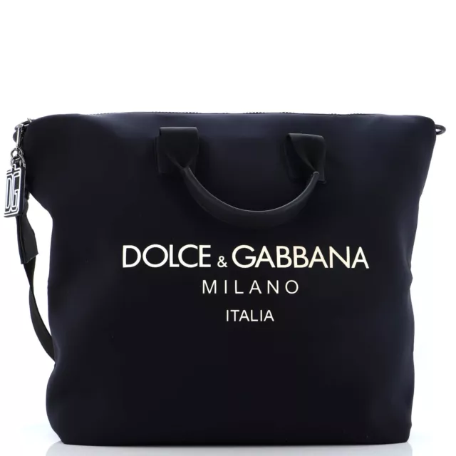 Dolce & Gabbana Palermo Convertible Tote Neoprene Large Black