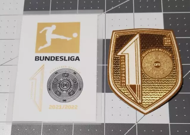 Bundesliga Bayern Munich Champions Patch Set 2021/22 Deutscher Meister 10 Times