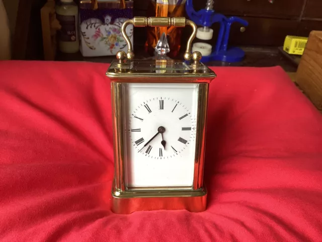antique brass carridge clock