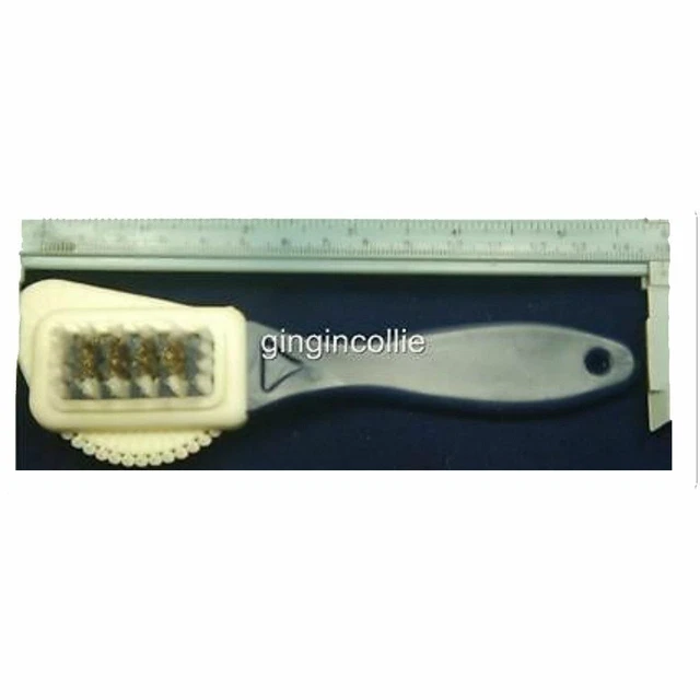 Brosse à Chaussures 3 Faces SULPO - Poils Laiton Et Nylon + Caoutchouc - Pour Daim, Nubuck, Cuir - Nettoyage Profond