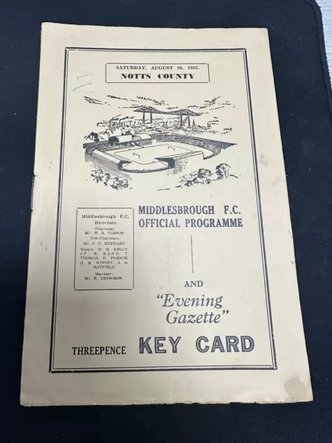 Middlesbrough v Notts County 1955/56  (9/12 )