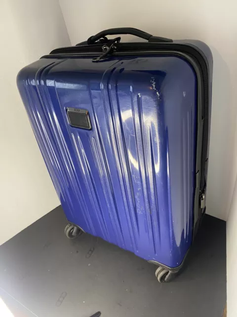 Tumi  ‘V3’ Blue Polycarbonate International Spinner Carry-on Suitcase For Parts 3