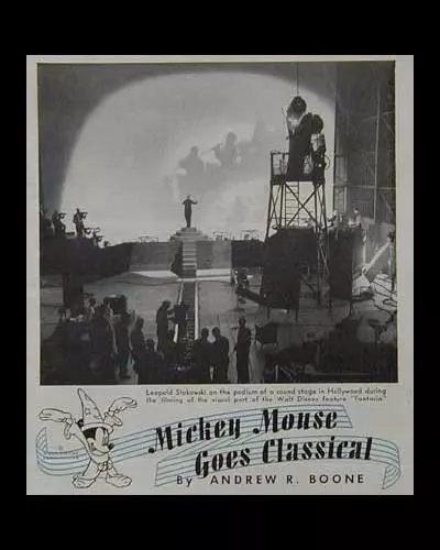 Fantasia Mickey Mouse Disney 1941 Sound Stage pictorial