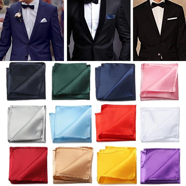 Abiti semplici borsa un tempo foulard angolare abiti uomo borsa fazzoletto di raso