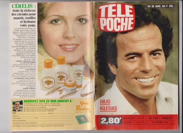 Tele Poche 1980  N°728  Julio Iglesias