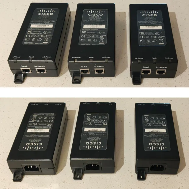 3x Cisco Power Injectors PoE for 48/56V, DPSN-35FB-A, 341-0212-01