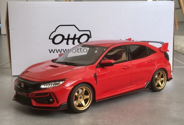 1/18 HONDA CIVIC Type R FK8 red Otto Modified tuning Rays Volk TE37 ...