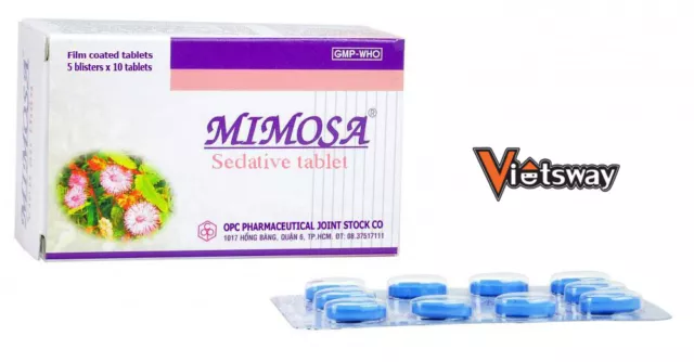 50 Mimosa Tablets Natural Sedative Vietnamese Effective Herbal Sleeping Pills