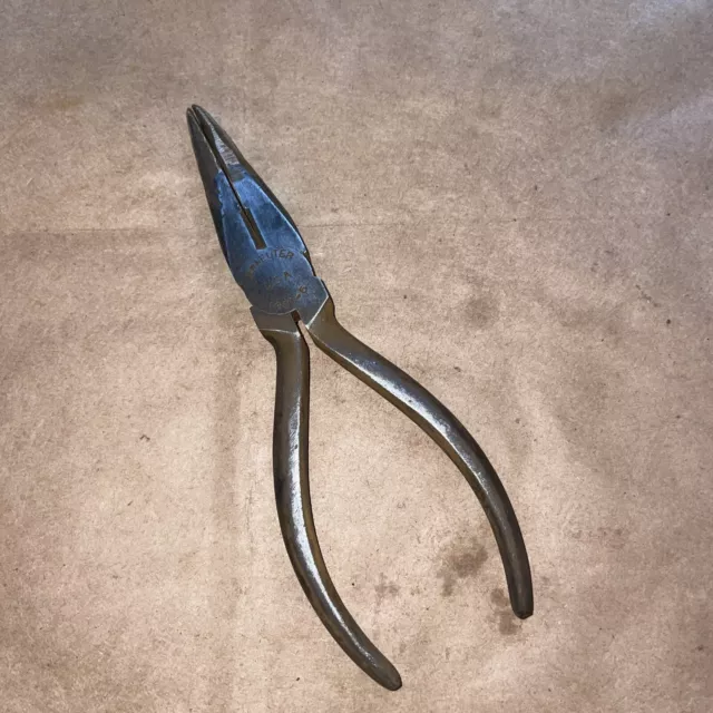 VINTAGE KRAEUTER 1661-6  6" NEEDLE NOSE PLIERS With CUTTER  USA Tip Modified !