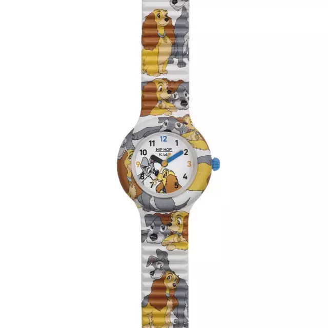 Orologio Hip Hop Disney Lillo e Il Vagabondo HWU1001 Watch Silicone Bianco Cani