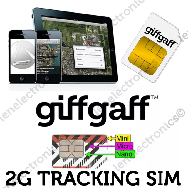 2G Sim Card for GPS Tracking Device Tracker GSM Car Pet Child Personal on PAYG